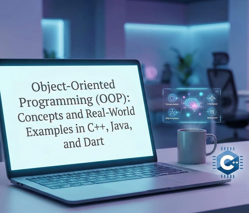 Object-Oriented Programming (OOP): Concepts and Real-World Examples in C++, Java, and Dart